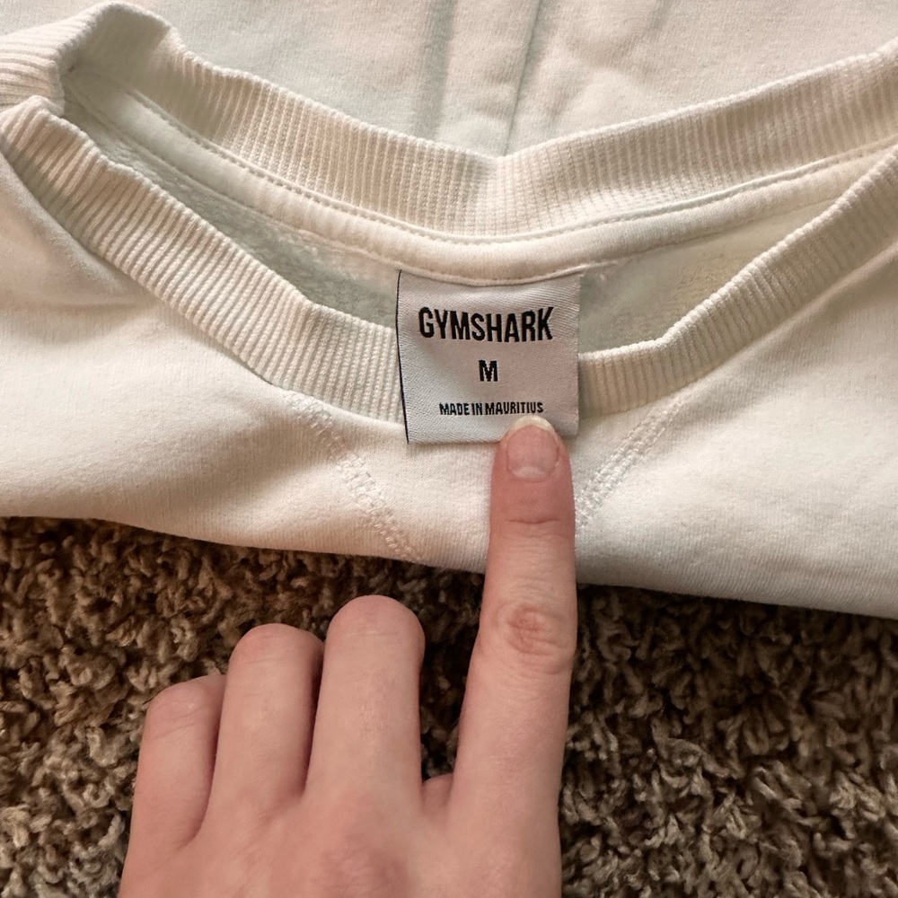 White Oversized Gymshark Crewneck